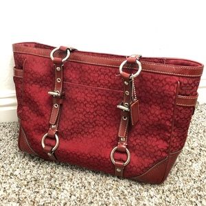Beautiful red Coach purse